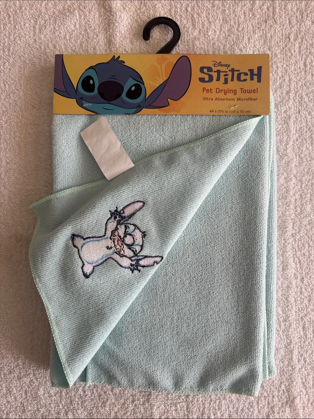 Disney Stitch Mint Blue Microfiber Pet Drying Towel